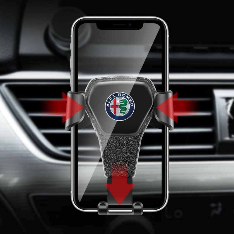 Phone Accessories Android - ที่วางโทรศัพท์มือถือในรถยนต์แบบติดตั้งด้วยแรงโน้มถ่วง สำหรับรถยนต์ Alfa Romeo Giulia Stelvio