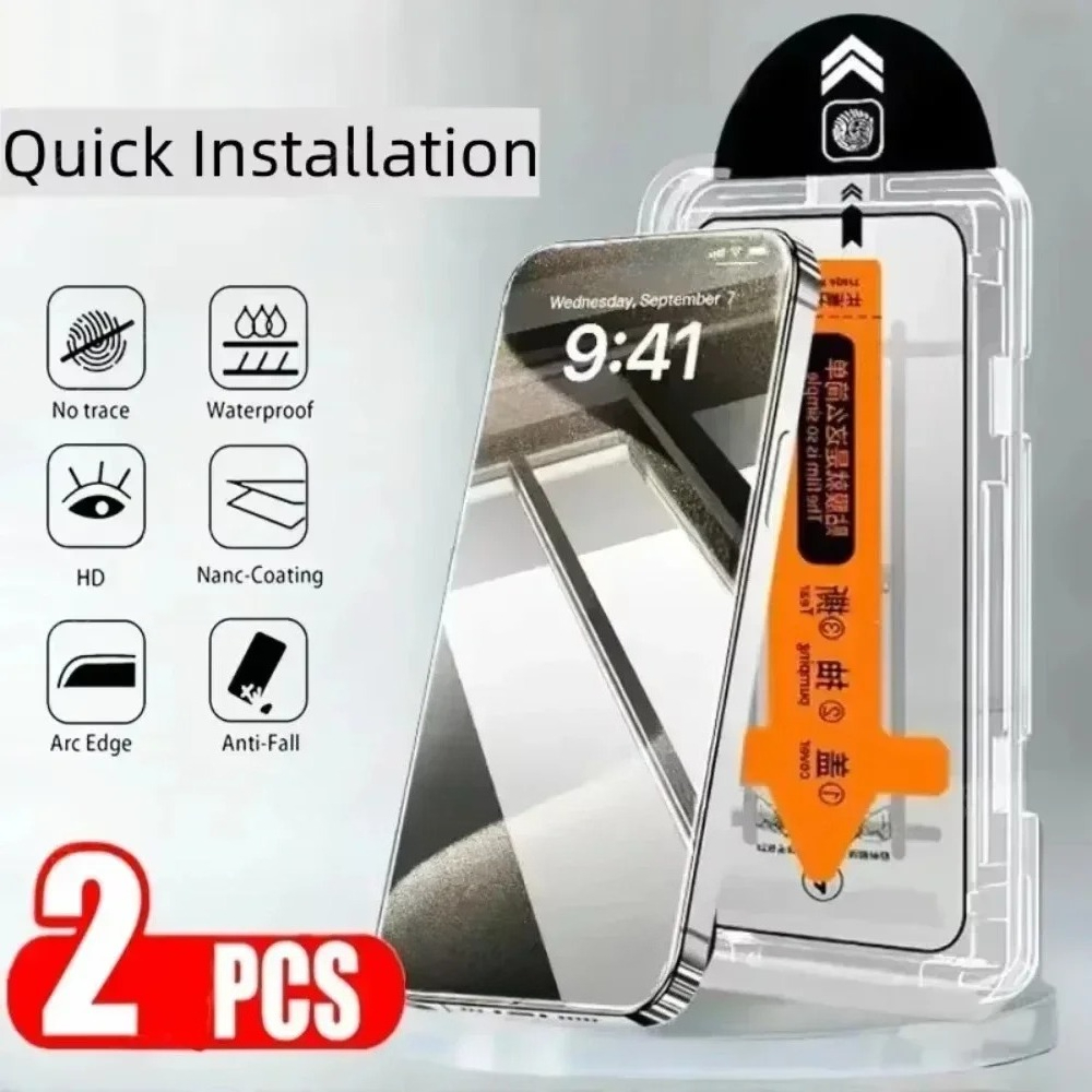 Phone Accessories Online Shop - 2PCS ฟิล์มกระจกนิรภัยโปร่งใสสำหรับเสี่ยวมี่ POCO C85 4G C71