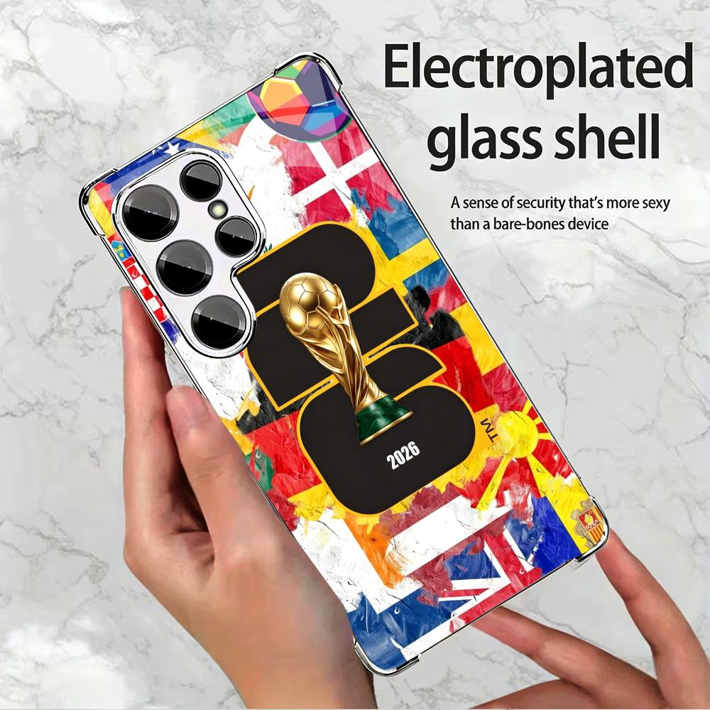 Quadlock Phone Accessories - เคสโทรศัพท์แฟชั่นฟุตบอลโลก 2026 รุ่น S26 Ultra พร้อมกระจก