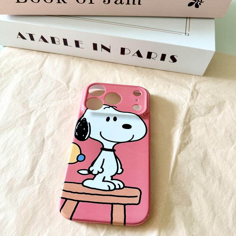 Phone Accessories From China - เคสโทรศัพท์ Snoopy ลายการ์ตูนสีชมพูน่ารัก เหมาะสำหรับโทรศัพท์ Apple ของขวัญตกแต่งโทรศัพท์สำหรับสาวๆ