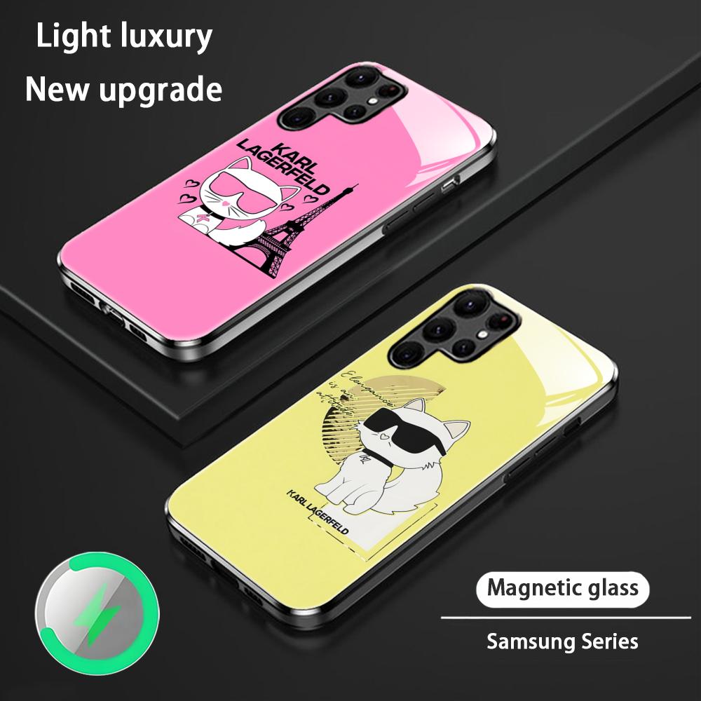 Magnetic Phone Case - เคสโทรศัพท์ลายแมวแฟชั่น K-KarlS สำหรับ Samsung S26 S25