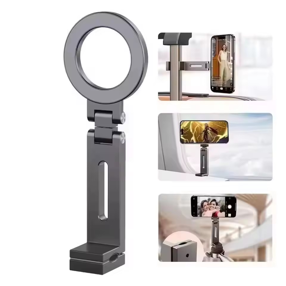 Phone Accessories Hooks - ที่วางโทรศัพท์แม่เหล็กอเนกประสงค์ อุปกรณ์จำเป็นสำหรับการเดินทาง หมุนได้ ปรับได้ ใช้งานได้โดยไม่ต้องใช้มือ ใช้กับเครื่องบินได้