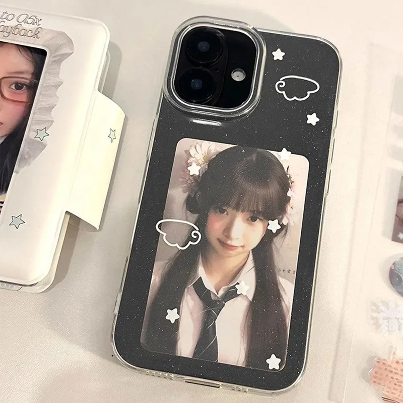 Y2K Phone Accessories - เคสโทรศัพท์ลายการ์ตูนปีกนางฟ้าสีขาวน่ารักสไตล์เกาหลี สำหรับ iPhone 17 Air 16