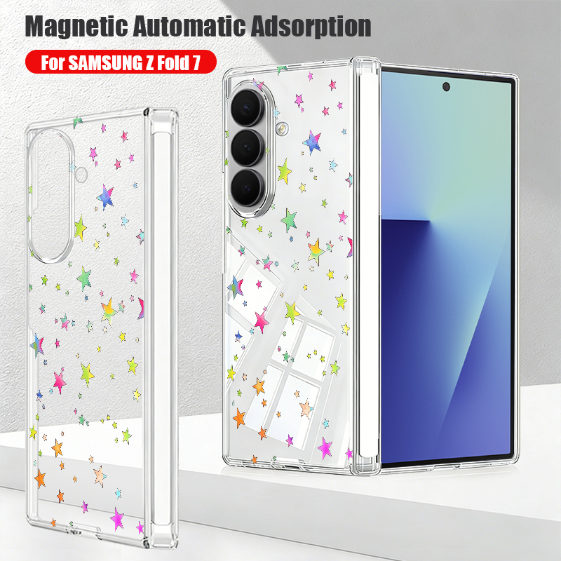 Magnetic Phone Case - เคสโทรศัพท์แบบแม่เหล็กดูดติดอัตโนมัติสำหรับ Samsung Galaxy Z Fold 8