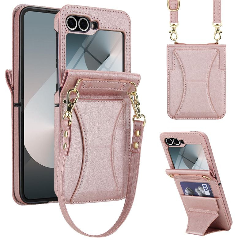 Tempered Glass Screen - เคสโทรศัพท์แบบสะพายข้าง Z Flip7 รุ่นใหม่ วัสดุหนัง เหมาะสำหรับ