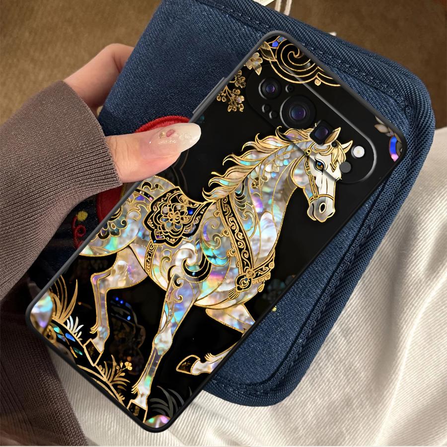 Google Pixel 9 Pro - เคสโทรศัพท์ลัคกี้ฮอร์สฟันดาสำหรับกูเกิลพิกเซล 10A 6 7 8 โปร
