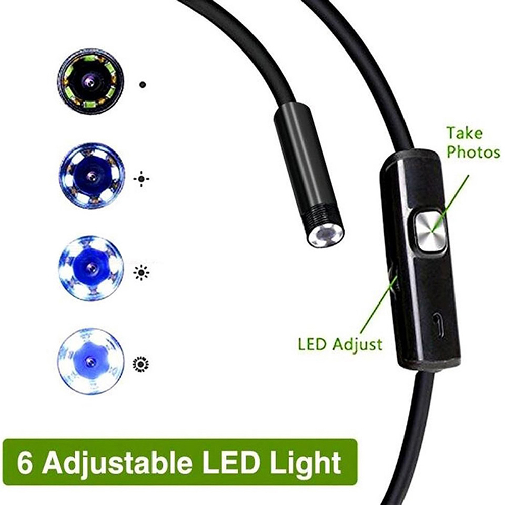 Phone Accessories Android - กล้องEndoscopeสําหรับโทรศัพท์มือถือSoftwired USB Mini Endoscope 6 ไฟLED