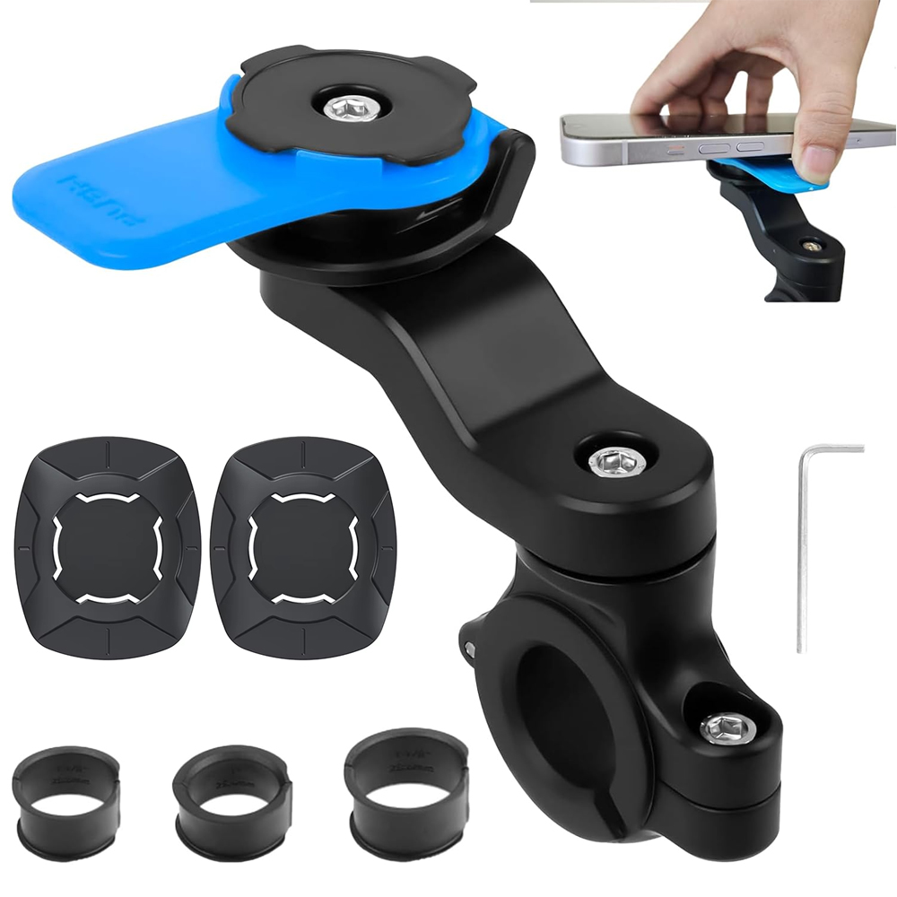 Quadlock Phone Accessories - ถอดประกอบได้ 360 องศา ° ที่ยึดโทรศัพท์แบบหมุนได้, ตัวยึดแฮนด์อเนกประสงค์สำหรับมอเตอร์ไซค์และจักรยานเสือภูเขา,