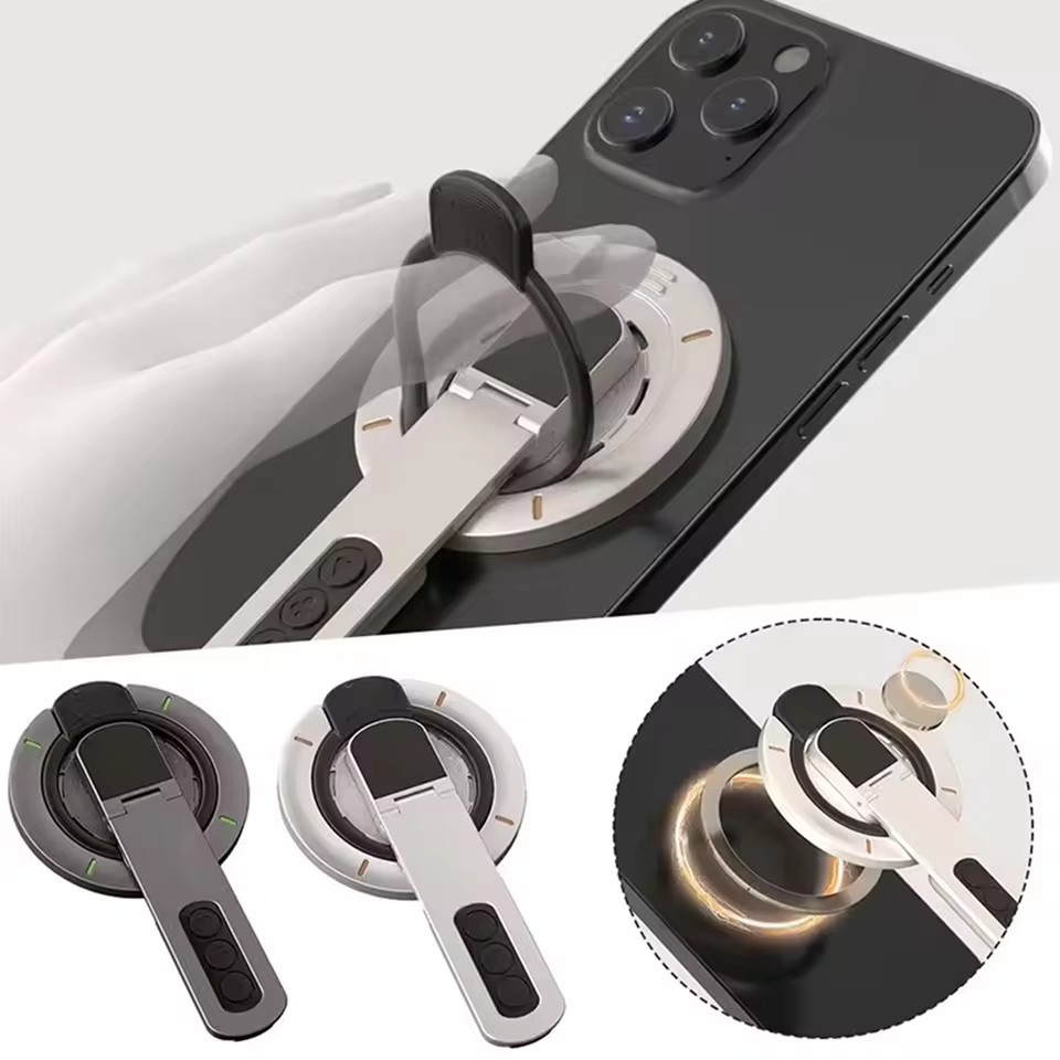 Phone Accessories And Gadgets - 1 ชิ้น 360 ° ขาตั้งโทรศัพท์มือถือแบบวงแหวนแม่เหล็ก ที่จับโทรศัพท์แบบแม่เหล็ก