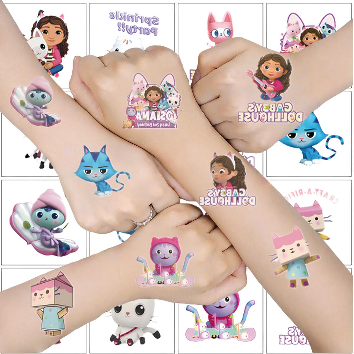 Phone Accessories For 11 Year Old Girl - การ์ตูน 20 ชิ้นน่ารักแก๊บบี้ ดอลเฮาส์ แคทส์สติกเกอร์รอยสักคาวาอิอะนิเมะเด็กสติกเกอร์รอยสักกันน้ำแพ็คเด็กสาวของขวัญของเล่น