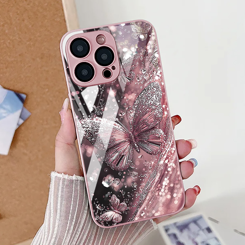 เคสโทรศัพท์ลายเสือดาวผีเสื้อ ส - Tempered Glass Screen บทวิจารณ์และราคา
